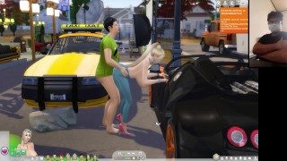 The Sims 4:Outdoor sports car passion sex